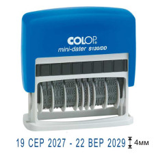 Міні-датер подвійний 4мм Colop S120/DD (ukr)