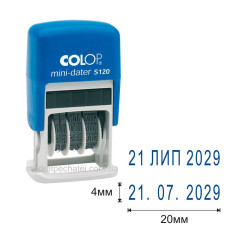 Датер 4мм Colop S120 (ukr, bank)