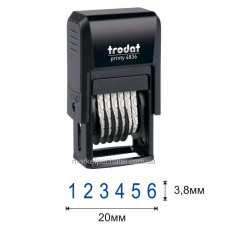 Нумератор 6 розрядний 3,8мм Trodat printy 4836