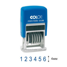 Міні-нумератор 6 розрядний 4мм Colop mini-folio S126