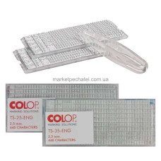 Каса літер Colop TS-25, TS-35 ENG (англ.) 2,5мм, 3,5мм до саманабірних штампів