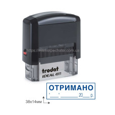 Штамп Отримано дата з оснасткою Ideal 4911 38х14мм