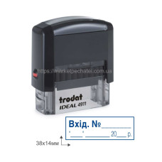 Штамп Вхідний № дата з оснасткою Ideal 4911 38х14мм