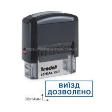 Штамп Виїзд дозволено з оснасткою Ideal 4911 38х14мм