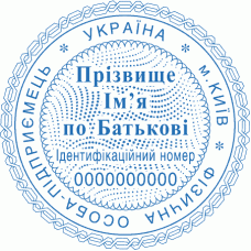 Печатка Ø40мм для фізичних осіб із захистом (260-147-118)